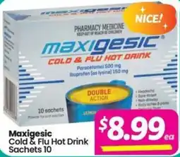 Your Discount Chemist Maxigesic Cold & Flu Hot Drink Sachets offer
