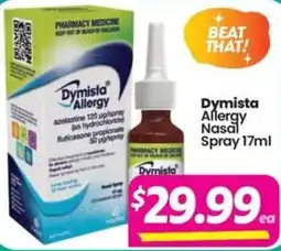 Your Discount Chemist Dymista Allergy Nasal Spray offer