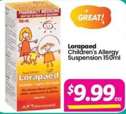 Your Discount Chemist Lorapaed Children's Allergy Suspension offer