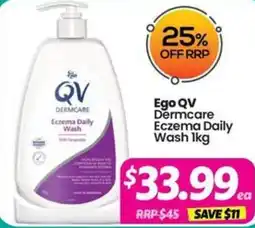 Your Discount Chemist Ego QV Dermcare Eczema Daily Wash offer