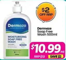 Your Discount Chemist Dermeze Moisturising Soap Free Wash offer