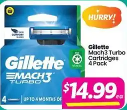 Your Discount Chemist Gillette Mach3 Turbo Cartridges offer