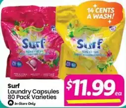 Your Discount Chemist Surf Laundry Capsules 80 Pack Varieties offer