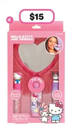 Priceline Hello Kitty and Friends Light Up Mirror & Lip Gloss Set offer