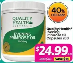 Your Discount Chemist Quality Health Evening Primrose Oil offer