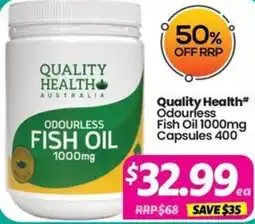 Your Discount Chemist Quality Health Odourless Fish Oil 1000mg offer