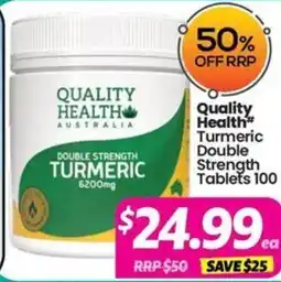 Your Discount Chemist Quality Health Turmeric Double Strength Tablets offer