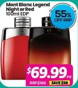 Your Discount Chemist Mont Blanc Legend Night or Red EDP offer