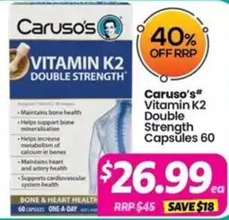 Your Discount Chemist Caruso's Vitamin K2 Double Strength offer