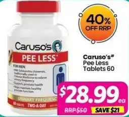 Your Discount Chemist Caruso's Pee Less Tablets offer