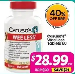 Your Discount Chemist Caruso's Wee Less Tablets offer