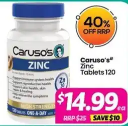 Your Discount Chemist Caruso's Zinc Tablets offer
