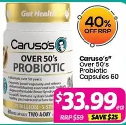 Your Discount Chemist Caruso's Over 50's Probiotic offer