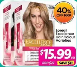 Your Discount Chemist Loreal Excellence Hair Colour Varieties offer