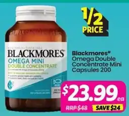 Your Discount Chemist Blackmores Omega Double Concentrate Mini Capsules offer