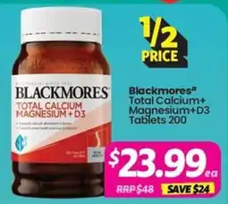 Your Discount Chemist Blackmores Total Calcium+ Magnesium+D3 Tablets offer