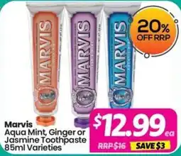 Your Discount Chemist Marvis Toothpaste offer