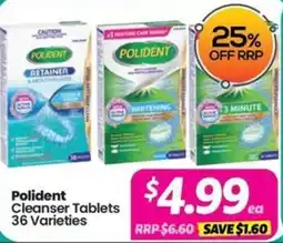 Your Discount Chemist Polident Cleanser Tablets 36 Varieties offer