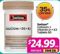 Your Discount Chemist Swisse Calcium + D3 + K2 offer