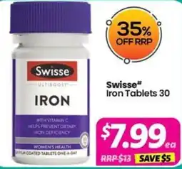 Your Discount Chemist Swisse Iron Tablets offer