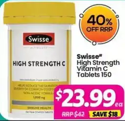 Your Discount Chemist Swisse High Strength Vitamin C Tablets offer