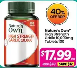 Your Discount Chemist Nature's Own High Strength Garlic 10,000 offer