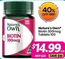 Your Discount Chemist Nature's Own Biotin 300mcg offer