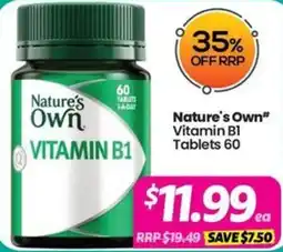 Your Discount Chemist Nature's Own Vitamin B1 Tablets offer