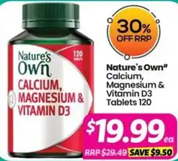 Your Discount Chemist Nature's Own Calcium, Magnesium & Vitamin D3 Tablets offer