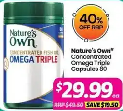 Your Discount Chemist Nature's Own Concentrated Fish Oil Omega Triple offer