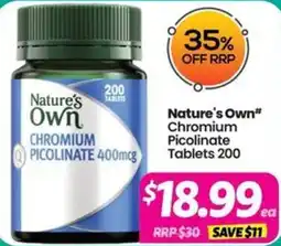 Your Discount Chemist Nature's Own Chromium Picolinate Tablets offer