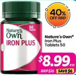 Your Discount Chemist Nature's Own Iron Plus Tablets offer