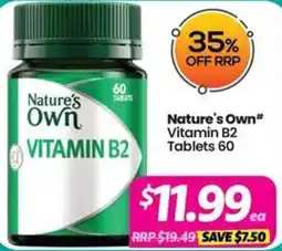 Your Discount Chemist Nature's Own Vitamin B2 Tablets offer