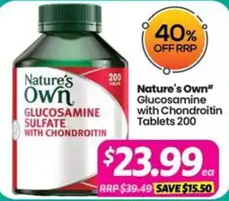 Your Discount Chemist Nature's Own Glucosamine Sulfate with Chondroitin offer