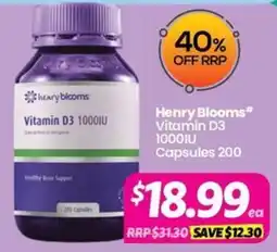 Your Discount Chemist Henry Blooms Vitamin D3 1000IU offer
