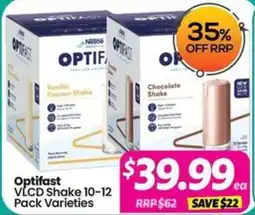Your Discount Chemist Optifast VLCD Shake 10-12 Pack Varieties offer