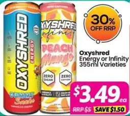 Your Discount Chemist Oxyshred Energy or Infinity Varieties offer