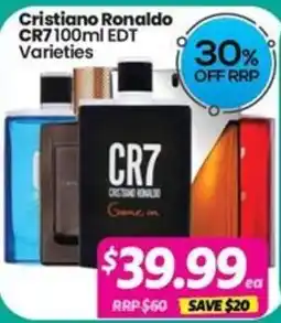Your Discount Chemist Cristiano Ronaldo CR7 100ml EDT Varieties offer