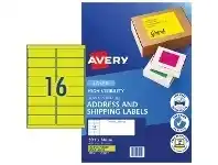 Officeworks Avery Signalling Labels Fluoro Yellow 25 Sheets 16 Per Page offer