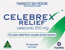 Soul Pattinson Chemist Celebrex Relief Celecoxib 200mg 10 Capsules offer