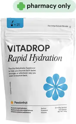 Priceline Vitadrop Rapid Hydration Glucose 21 Sachets offer