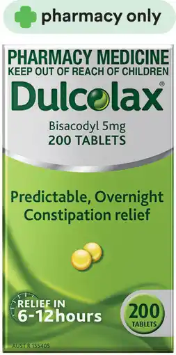 Priceline Dulcolax Bisacodyl 5mg 200 Tablets offer
