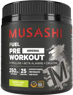 Priceline Musashi Fuel Pre Workout Lemon Lime offer