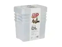 Officeworks Ezy Storage 20L Storage Containers 4 Pack Clear offer