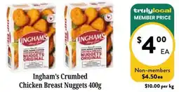 Farmer Jack's Ingham's Crumbed Chicken Breast Nuggets offer