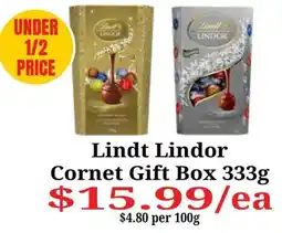 Farmer Jack's Lindt Lindor Cornet Gift Box offer
