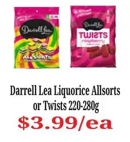 Farmer Jack's Darrell Lea Liquorice Allsorts or Twists offer