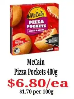 Farmer Jack's McCain Pizza Pockets offer