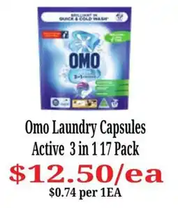 Farmer Jack's Omo Laundry Capsules Active offer