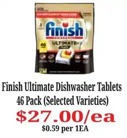 Farmer Jack's Finish Ultimate Dishwasher Tablets offer